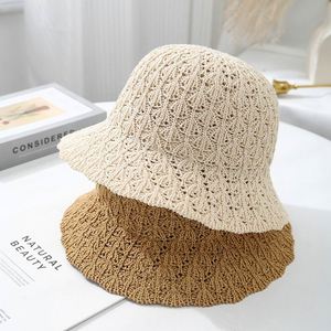 Women Japanese Style Summer Fisherman <b>Hat</b> Daily Travel All-Match Sunshade Knitted Beach <b>Hat</b> - Product Image 2