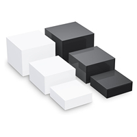 Support cubique personnalisé à 5 faces Risers de cube en acrylique blanc pour présentoir de table de buffet Présentoir à bijoux