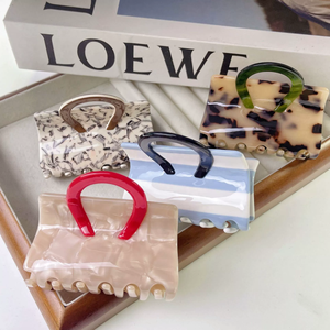 กิ๊บติดผมอะซิเตทแฟชั่นใหม่ ขนาดกลาง ลายหินอ่อน เปลือกเต่า เป็นมิตรกับสิ่งแวดล้อม ลายเรขาคณิต สำหรับผู้หญิง ใช้ได้ทุกวัน - Product Image 1