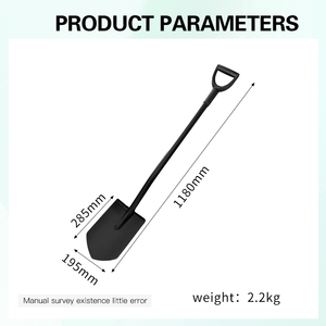Pelle de jardin en <span class=keywords><strong>métal</strong></span> personnalisée à succès avec manche métallique – Outil de terrassement agricole sur mesure - Product Image 2