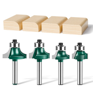 1/4 "và 6 mét Shank góc Vòng Router bits roundover beading Cutter hợp kim làm tròn lưỡi r-góc cạnh cắt tỉa máy dao - Product Image 1