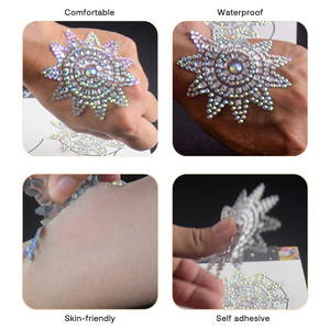Cache-tétons OEM en strass, bijoux de corps en cristal et <span class=keywords><strong>diamant</strong></span> pour concerts, spectacles de musique et artistes - Product Image 3