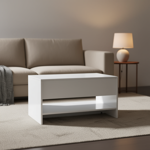 Tavolino da Caffè Moderno in Legno Ingegnerizzato Bianco 31.5x19.7x15.7 Estensibile per Soggiorno - Product Image 2