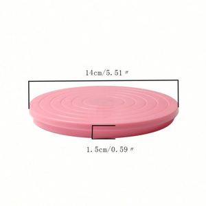 Plateau tournant personnalisé avec logo, en plastique coloré, pour gâteaux, super stable, léger, outil de décoration rotatif, OEM/ODM - Product Image 3