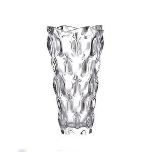 Florero de cristal grueso de lujo de alta calidad de estilo nórdico, florero de suelo en relieve de onda Hexagonal para boda, característica hidropónica - Product Image 6