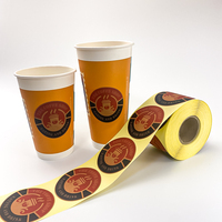 Impression adhésive personnalisée sur vinyle PET, vente chaude, étiquettes personnalisées pour boîtes de bonbons, bouteilles, rouleaux, autocollants