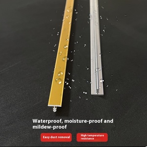 Kim loại hiện đại hợp kim nhôm T-Bar Vàng dải hình chữ U rãnh trang trí cạnh TRIM Dễ dàng cài đặt cho TV tường căn hộ nền - Product Image 4