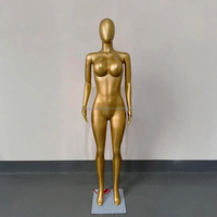 Maniquíes de Plástico ABS Dorado Brillante, Talla Grande, Postura de Pie, para Ropa de Mujer con Curvas, Modelo BBL Mina