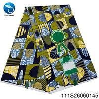 Tissu Dobby Imprimé Wax Africain Écologique pour Vêtements, Robes, Pagnes, Textiles de Maison, Garçons, Nouveau Design Batik 2026, 6 Yards