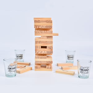 Drunken Tower <span class=keywords><strong>Juego</strong></span> <span class=keywords><strong>de</strong></span> beber <span class=keywords><strong>con</strong></span> 60 bloques <span class=keywords><strong>de</strong></span> madera y Tumble Tower <span class=keywords><strong>4</strong></span> vasos <span class=keywords><strong>de</strong></span> chupito - Product Image 6