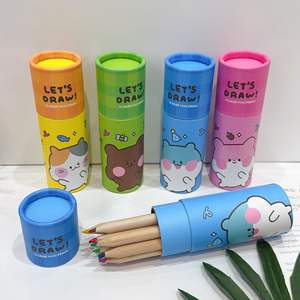 لعبة ليندا النسخة الكورية اللطيفة من 12 قلم رصاص خشبي ملون قلم رصاص ملون بشكل حيوان أليف وسمك الدوديلا الكرتونية للأطفال - Product Image 2