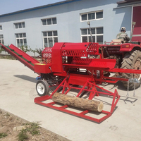 Máquina Procesadora de Leña Comercial de 30T, Procesador de Madera Hidráulico PTO, Máquina Cortadora de Árboles, Rajadora de Troncos