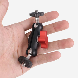 KALIOU Adaptador de Montaje de Zapata con Doble Rótula Giratoria 360 Grados, Brazo Mágico con Tornillo de <span class=keywords><strong>1</strong></span>/4" de Plástico para Luz de Video y Cámara DSLR - Product Image 1