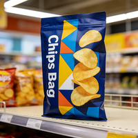 Sachets debout laminés imprimés sur mesure en usine, colorés, anti-odeurs, pour snacks, chips de pommes de terre, chips de maïs, nourriture pour animaux de compagnie, lait