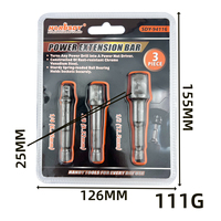 Ensemble de barres d'extension de douilles à tige hexagonale, adaptateur de douille à roulement à billes en acier à haute teneur en carbone pour perceuse à percussion, accessoires pour outils électriques, 3 pièces