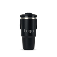 Gobelet isotherme à double paroi avec poignée et fermeture à pression, tasse à eau thermique pour le bureau, usage quotidien en intérieur