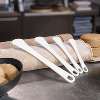 Spatule de cuisine en nylon pour la pâtisserie, durable, écologique, résistante au lave-vaisselle, kit de 4 couteaux à gâteau, utilisation toute saison