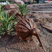 Sculpture d'animal en acier Corten sur mesure pour projets de jardins et de parcs – Installation artistique moderne en acier patiné pour chiens – Direct Usine