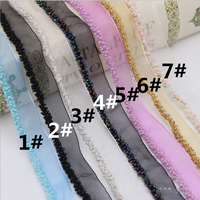 En gros Exclusif Perle Garniture Ceinture De Mariée Ceintures Robe De Mariée Ruban Costume Dentelle Artisanat À Coudre Sari Bordure pour Chaussures et Sacs
