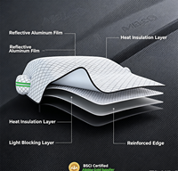 Housse de voiture en tissu Oxford personnalisable certifiée BSCI, laminée en aluminium, finition brillante, protection UV à 99 %, imperméable, anti-grêle