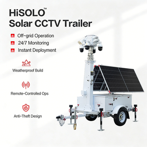 Torre de Vigilancia Móvil Portátil Personalizada con Energía Solar, Cámaras de Seguridad PTZ con Domo, Visión Nocturna de Gran Angular CMOS - Product Image 1