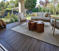 Haute qualité sans vieillissement sans décoloration solide co-extrusion 3D gaufré WPC Decking