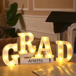Hot Selling 3D <strong>LED</strong> Letter Sign Christmas <strong>Mini</strong> Valentine's Day Wedding Decorations Warm White Night Light Home Party Outdoor Use