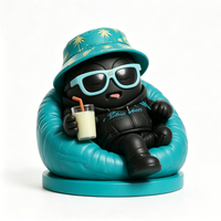Figurines en PVC écologiques de 8,5 cm, Chill Vibes, en forme d'œuf, en boîte mystère, jouets promotionnels, jouets d'art de collection personnalisés par des designers