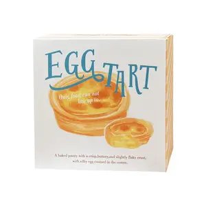 Boîte de papier d'emballage de tarte aux œufs de conception colorée