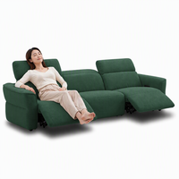 Canapé inclinable électrique moderne en tissu 2-3 places pour home cinéma, avec appuie-tête réglable électriquement, port USB et fonction glissante inclinable à plat