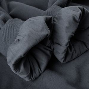 Sweat à capuche double couche sans cordon, col montant, style streetwear, épais 400 g/m², vierge, 500 g/m², pour fabricants en gros - Product Image 3