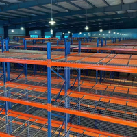 Étagère de stockage industrielle pour entrepôt, en acier robuste à 3 couches avec revêtement en poudre