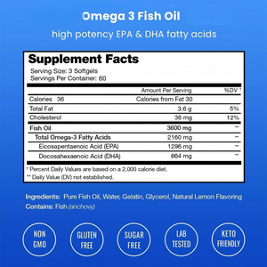 Oem/odm Supplement Manufacturer's Omega 3 Fish Oil Softgel 3600mg Epa Dha Ingredients - Product Image 2