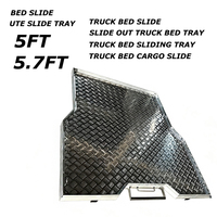 Plateau coulissant en aluminium pour benne de camion 4x4 tout-terrain avec rebord surélevé, capacité 300 kg, pour Hilux Ranger D-Max Pickup (5FT, 5.7FT)