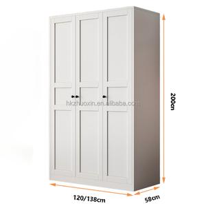 Armario de Almacenamiento de Acero de Diseño Moderno con 3 Puertas, Independiente y Desmontable para Dormitorios, Hoteles y Escuelas - Product Image 6