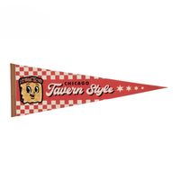Drapeau fanion en feutre polyester pour événements d'entreprise, logo personnalisé, durable, imperméable, prix usine, pour réunions annuelles et décoration de conférences