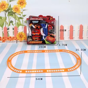 Luckykoo Hot Sale Electric Plastic Educational Model Light DIY Rail Track Toy Train Set Set <b>Puzzle</b> Assembled Track Train - Product Image 3