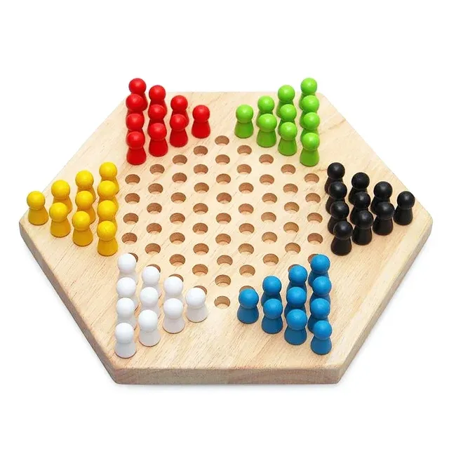 Children Wooden Toys Games Kids Wood Chinese Portable Jump Checkers Kids Educational Toys Outdoor Funny Boys Girl Gifts