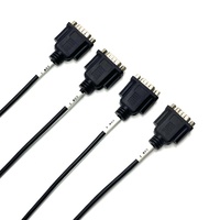 Cable adaptador divisor DB25 macho a DB9 macho de 4 puertos personalizado, convertidor 4 en 1 para Escáner de código de barras, impresora PLC, Audio médico para coche