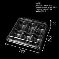 Boîtes à dessert en PET de qualité alimentaire Corepack H603 en gros, couvercles transparents personnalisables pour gâteaux au chocolat, sushis, macarons, emballages cadeaux