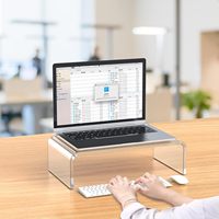 Nouveau support d'ordinateur de bureau à domicile acrylique clair moniteur Riser support d'ordinateur portable Stable salle d'exposition numérique électronique