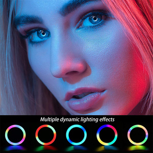 Anneau Lumineux Selfie à <span class=keywords><strong>Pince</strong></span> <span class=keywords><strong>avec</strong></span> Support de Téléphone pour Maquillage, Diffusion en Direct, Tutoriel en Ligne, Visioconférence – <span class=keywords><strong>Lampe</strong></span> <span class=keywords><strong>LED</strong></span> Circulaire Dimmable - Product Image 4