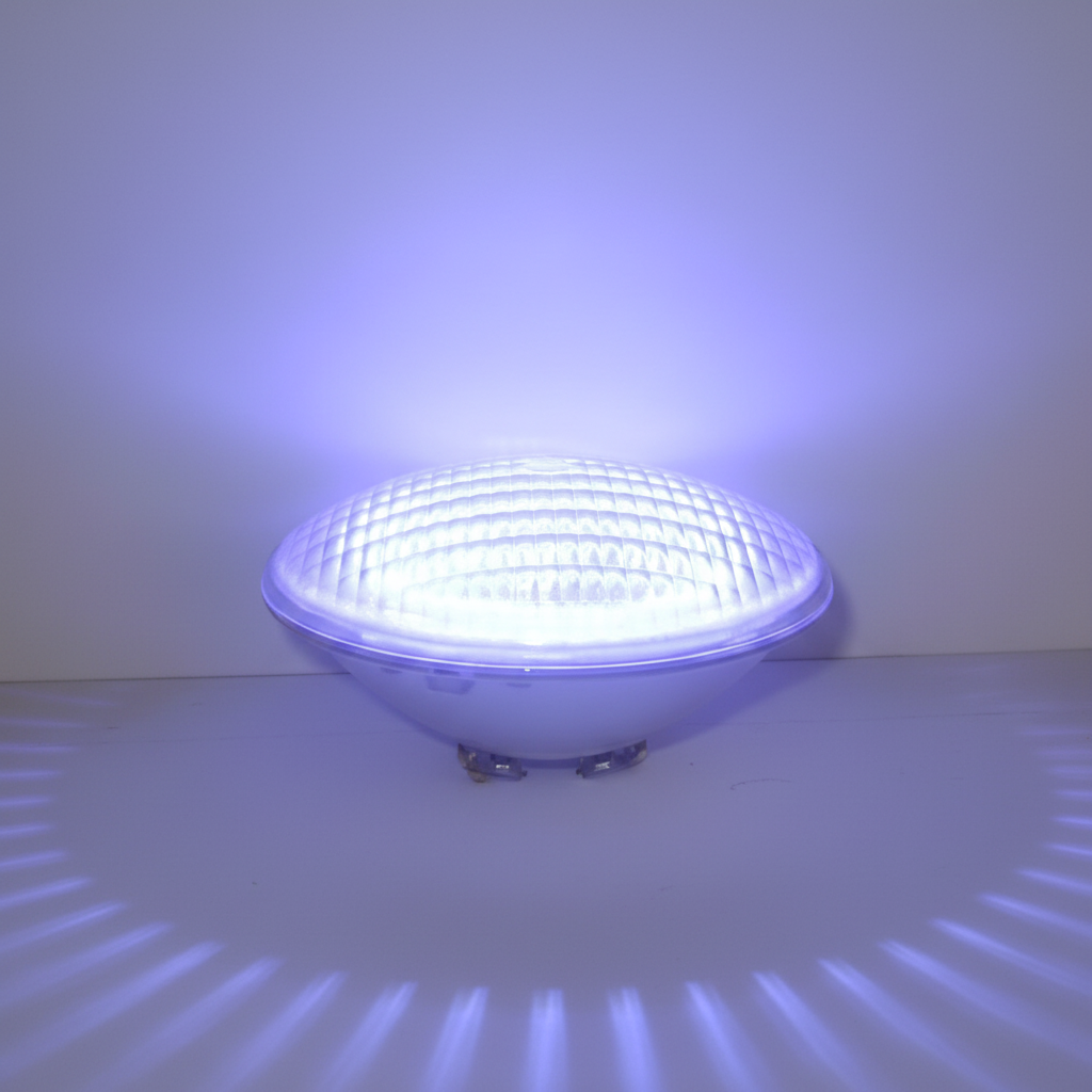 Colorful AC12V Par56 High Power Underwater 24W IP68 Fiber Optic LED Lens Pool Liner Light Dimmable Remote Control