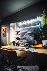 Soporte de Monitor de Nogal con <span class=keywords><strong>Estante</strong></span> de Almacenamiento y Organizador para Escritorio, Soporte de <span class=keywords><strong>Computadora</strong></span> para PC - Product Image 6