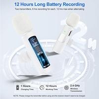 Microphone sans fil professionnel mini pour iPhone et Android, microphone cravate pour enregistrement vidéo YouTube
