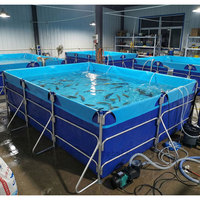 Sistema de Tanque de Agua para Acuicultura Keyubo 6*3*1.5m, Duradero, con Marco de Acero Galvanizado + Lona de PVC, Se Aceptan Pedidos OEM/ODM