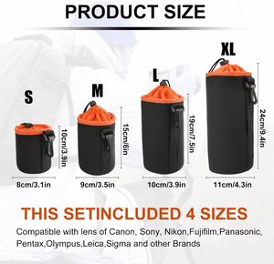 กระเป๋าใส่เลนส์กล้องนีโอพรีนกันกระแทกหนาพร้อมเชือกปรับได้สำหรับกล้องดิจิตอลนิคอน โซนี่ เอสแอลอาร์ ดีเอสแอลอาร์ - Product Image 4