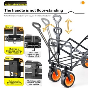 Chariot tout terrain personnalisé chariot de jardin extérieur pliable et réglable pour la plage le pique-nique le <span class=keywords><strong>camping</strong></span> chariot de plage - Product Image 3