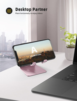 Support de téléphone portable universel haut de gamme Lamicall en métal, support de bureau réglable, socle de fixation, article en stock