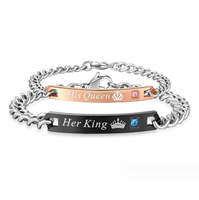Pas cher son roi sa reine couple collier roi et reine bracelet